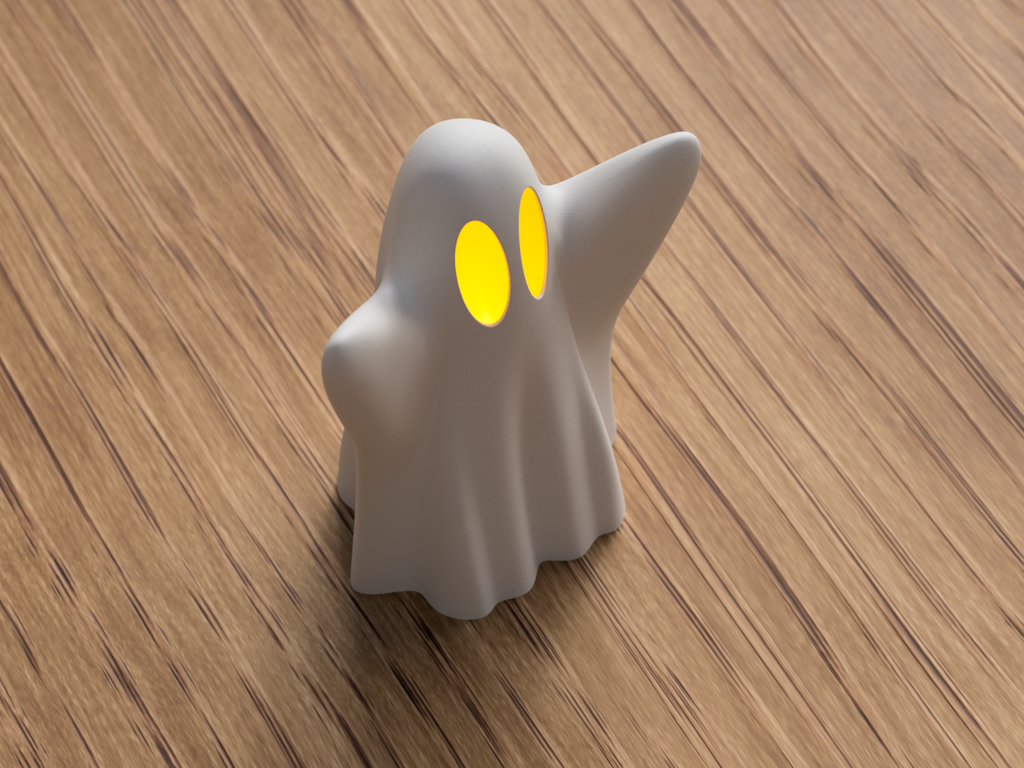 Glowing Ghost Lamp – 3D Printed Halloween Decoration