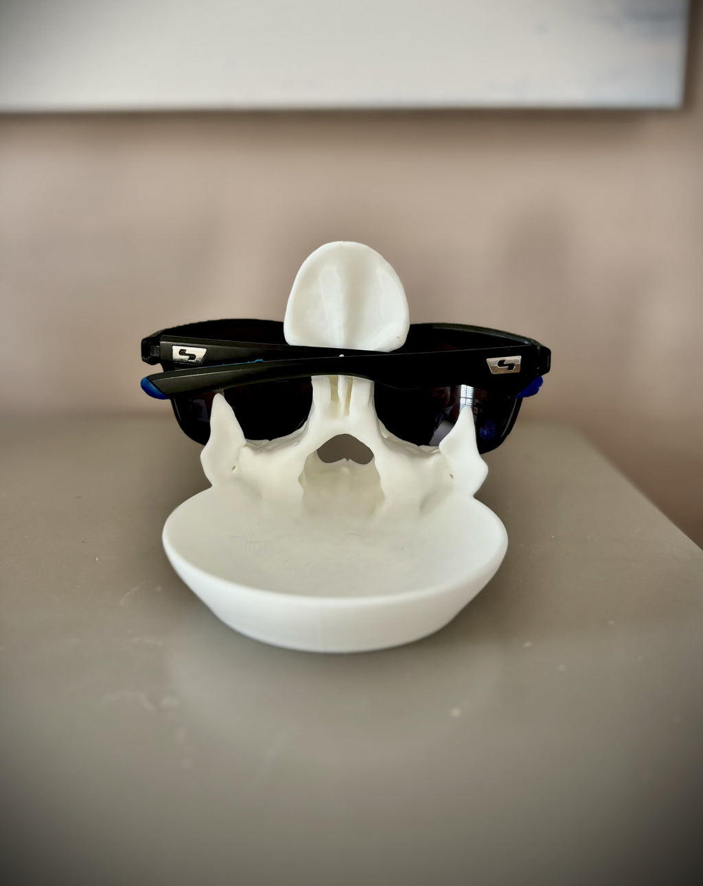 Skull Sunglasses Stand + Key Tray
