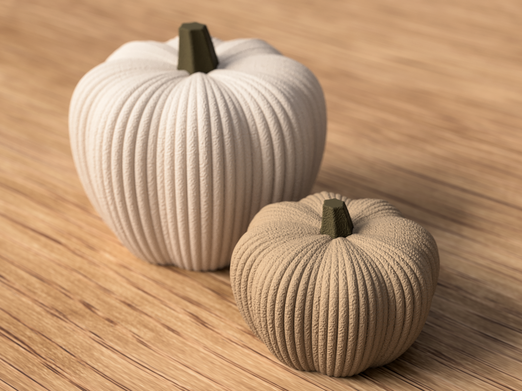 3D Printed Rustic Pumpkins – Small, Large, or Set | Fall & Halloween Décor