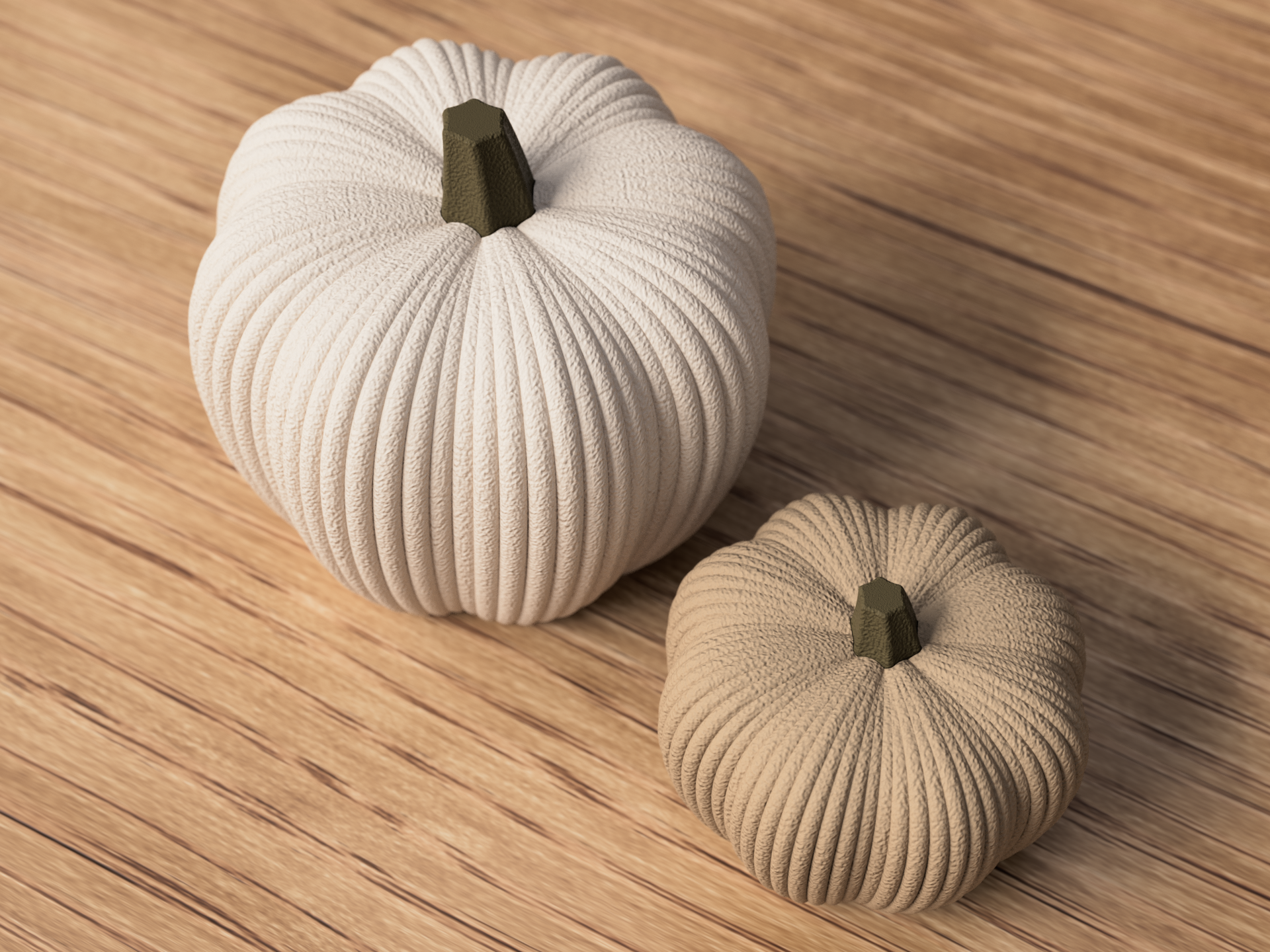 3D Printed Rustic Pumpkins – Small, Large, or Set | Fall & Halloween Décor